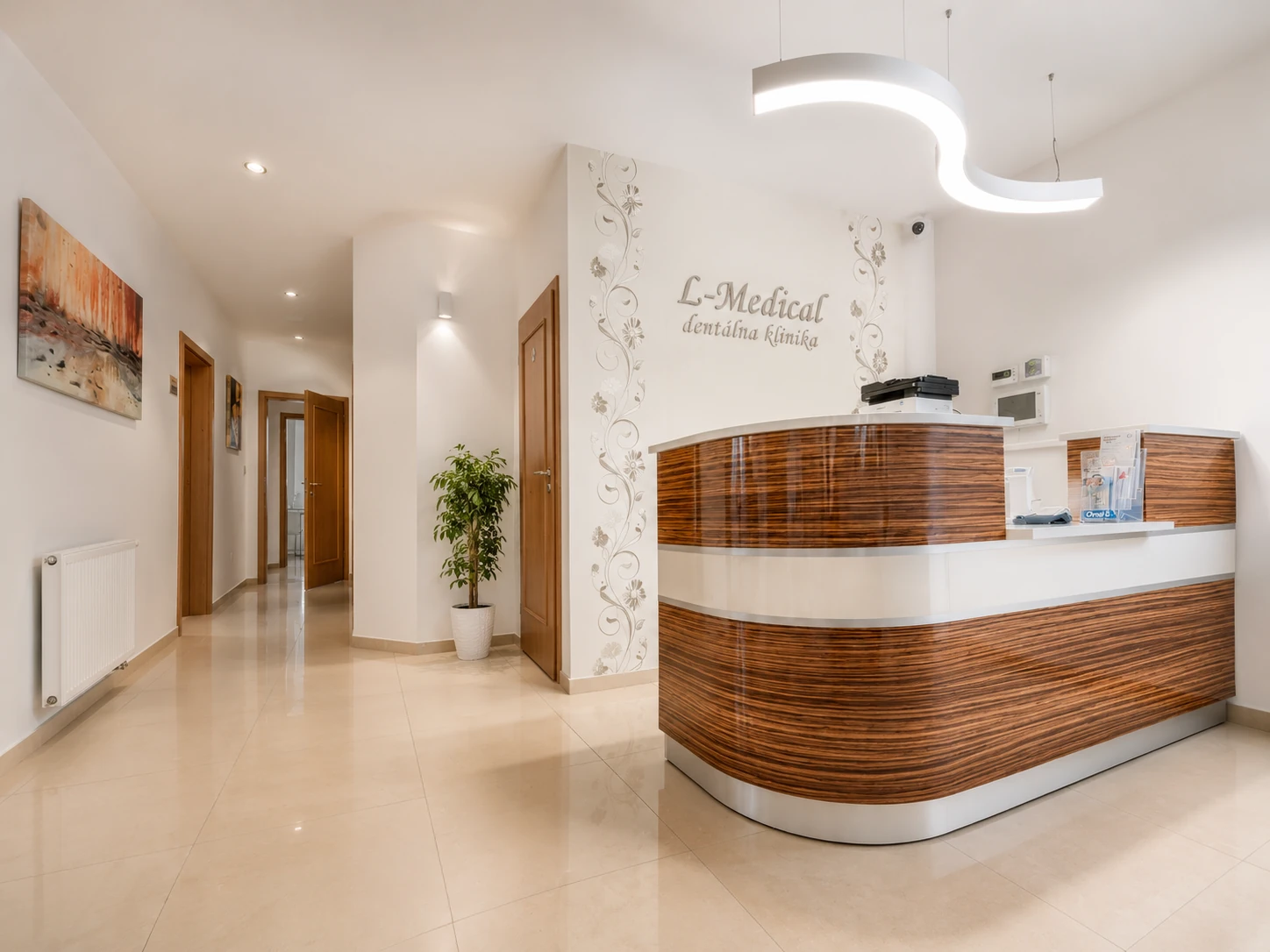 Recepcia zubnej kliniky L-Medical